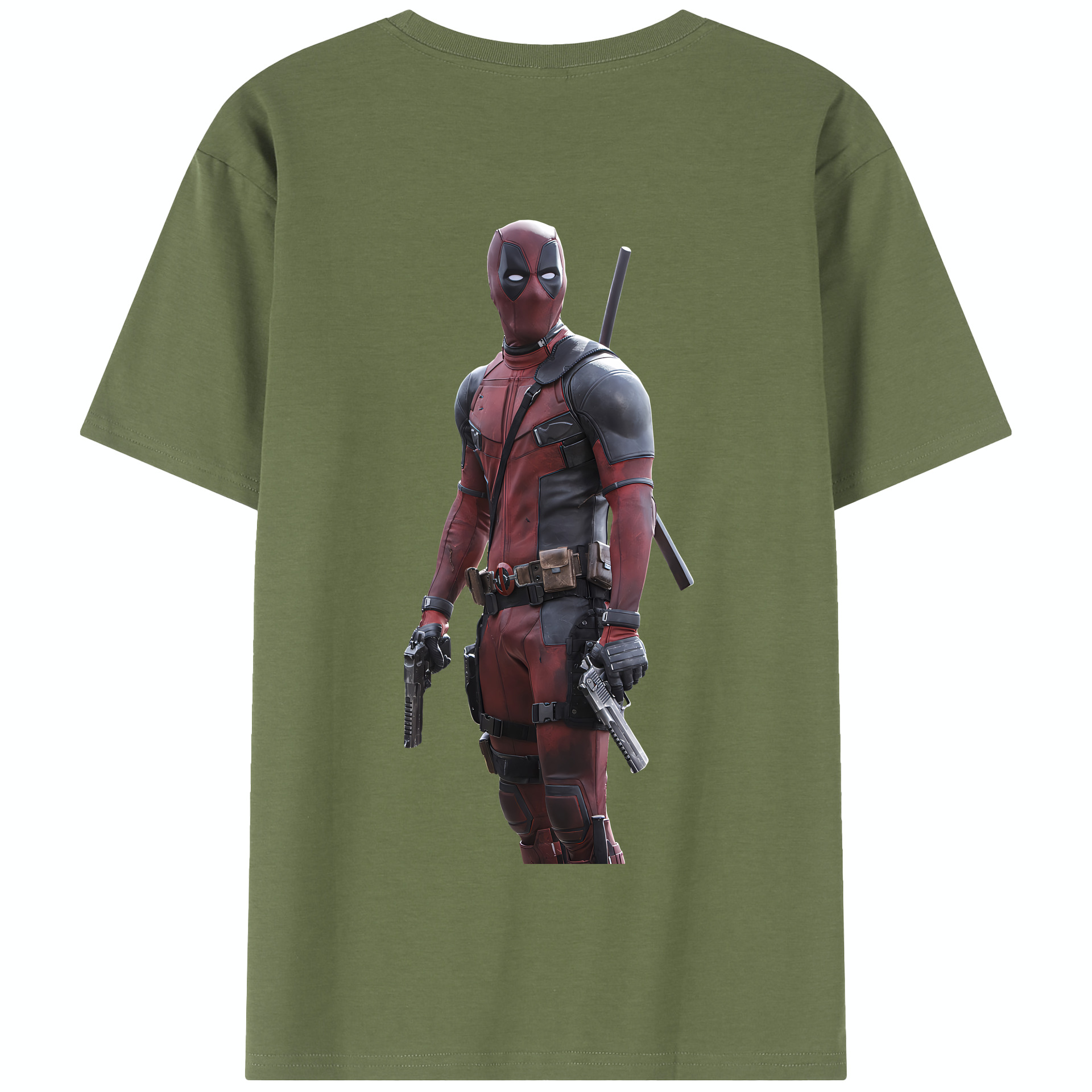 （画像用） Deadpool デッドプール 綿100％半袖Tシャツ（背面プリント）